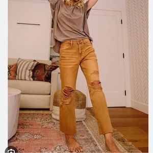 Vervet brown straight leg jeans